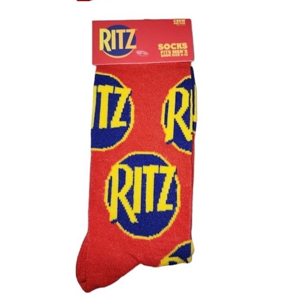 2/$16 mix and match) Ritz cracker novelty crew socks - Picture 2 of 3
